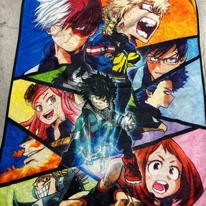 My Hero Academia Character Collage Fleece Blanket - Vibrant Multicolor